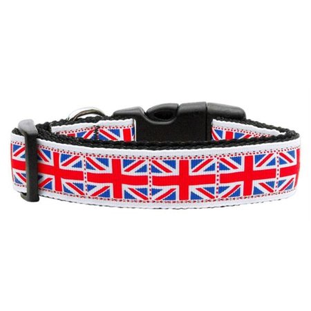 UNCONDITIONAL LOVE Tiled Union Jack- UK Flag Nylon Ribbon Collar Large UN742434